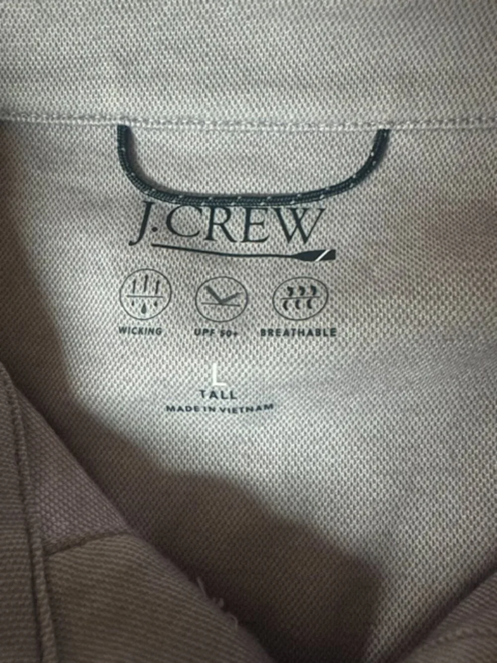 J Crew Oarsman Polo Shirt Large Tall Light Purple Untucked Performance Rugby